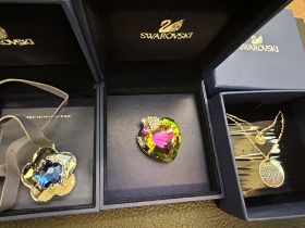 3x Boxed Swarovski pendants (All in original boxes