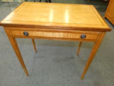 Veneered satin wood side table