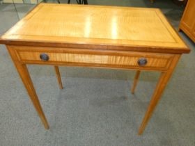 Veneered satin wood side table