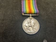 WWI Silver named medal (22197 PTE. H. Woodstock R.A.M.C.)