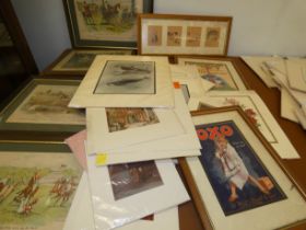 Large collection of early prints - some framed