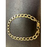 9ct Gold curb bracelet Weight 8.4g