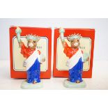 2x Royal Doulton Statue of liberty Bunnykins DB198