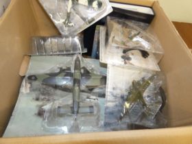 Large box of model aircraft war planes - All still