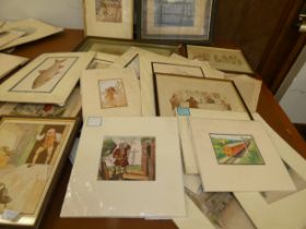 Large collection of early prints - some framed