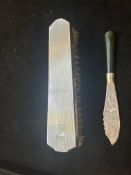 Silver brush & knife