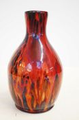 Heavy lustre vase - unknown maker Height 23 cm