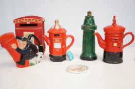 Collection of Royal mail teapots, money banks & ot