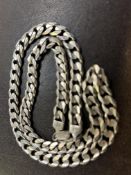 Silver gents curb chain Total weight 50g