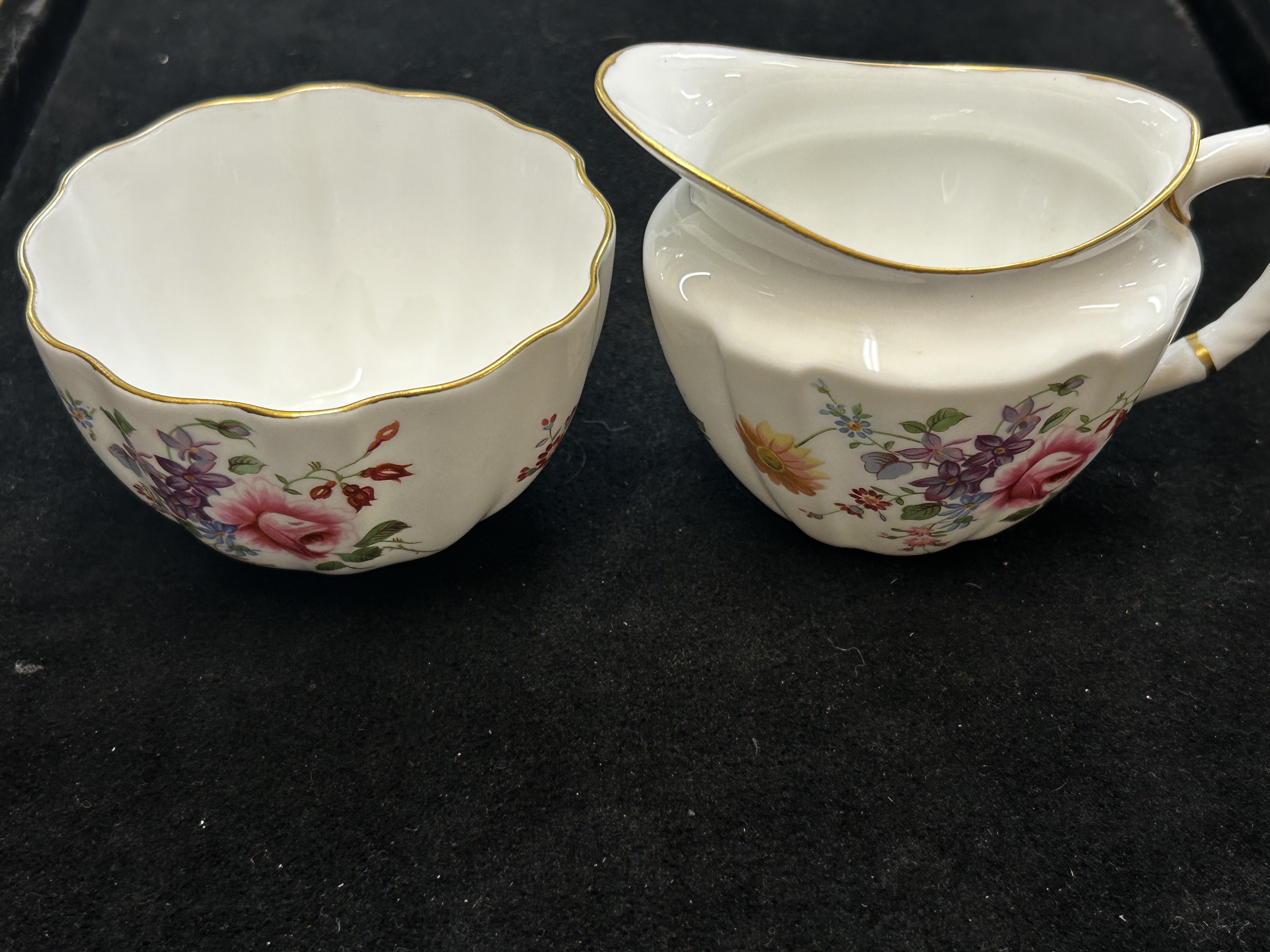 Crown derby sugar & cream bowl