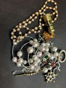 Group of Costume Jewellery Including a White Pearl