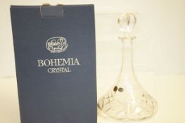 Good quality bohemia crystal decanter with box