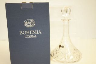 Good quality bohemia crystal decanter with box