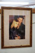 Framed photograph of Sarah Michelle Gellar & David