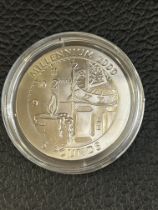 Millennium silver 5 pound coin