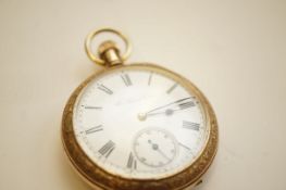 Ornate gold plated pocket watch (The Diana watch c