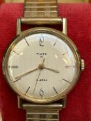 Boxed Gents Timex 21 jewel watch currently ticking