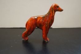Anita Harris afghan hound signed in gold