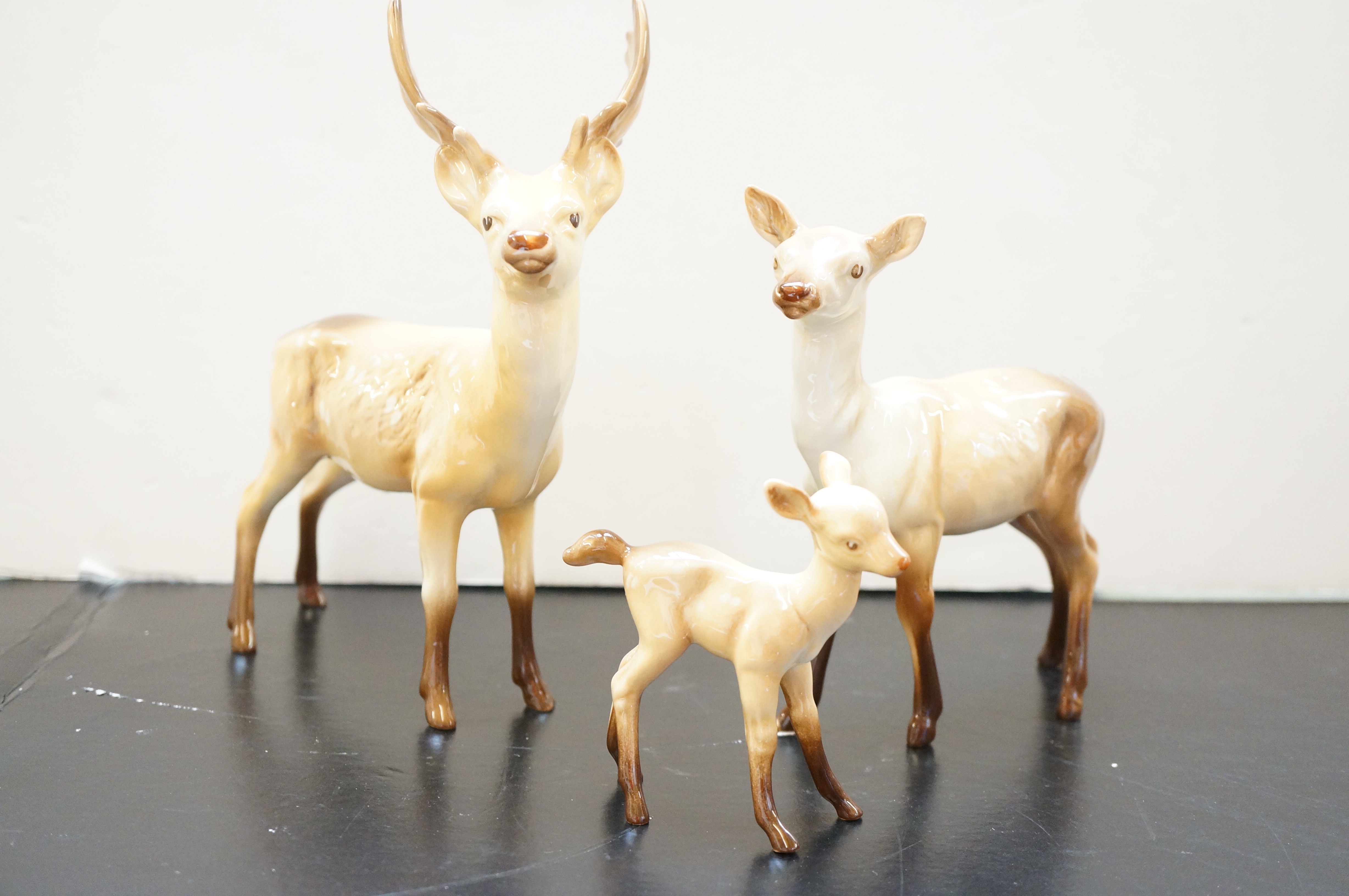 Beswick deer family stag, doe & fawn