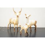 Beswick deer family stag, doe & fawn