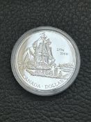 Royal Canadian mint 925 silver 1 dollar coin with