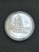 Royal Canadian mint 925 silver 1 dollar coin with