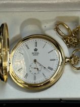 Royal London pocket watch with box & chain