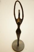Bronze matchstick figurine