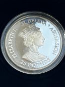 Royal mint 0.999 silver proof 25 pound coin Weight