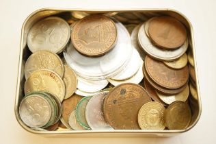 Tin of old coins