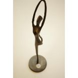 Bronze matchstick figurine