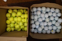 Large collection of golf balls