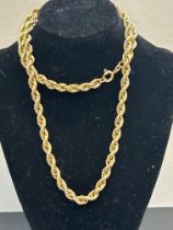 9ct Gold chain length 52 cm Weight 15g