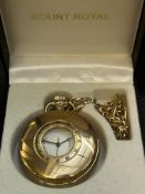 Mount Royal pocket watch with chain & box