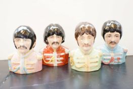 Set of 4 Beatle head toby jugs limited edition (Ba