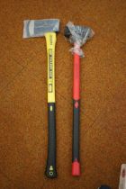 Good quality sledge hammer & axe As new