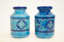 Pair of Bitossi vases - 1 slight nibble to rim