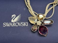 Swarovski pendant with box & paper