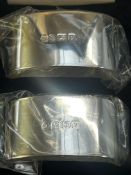 2 Silver napkin rings As new
