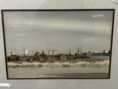 Framed watercolour, titles - Coventry from Spencer