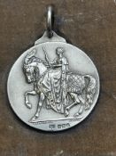 Boxed Mappin & Webb silver shire horse medal 1929