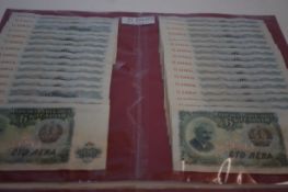 31x Bulgarian bank notes, consecutive numbers