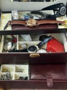 Jewellery box & contents to include Emporio Armani