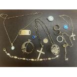 Collection of silver jewellery & others