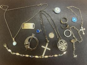 Collection of silver jewellery & others