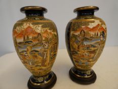 Pair of satsuma vases