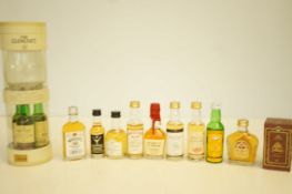 13 Bottles of miniature whiskey