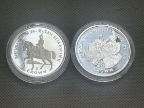 2x Silver birthday of HM Queen Elizabeth II 1 crow