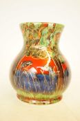 Anita Harris bluebell wood vase signed in gold