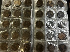 134x Victorian pennys